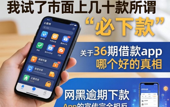我试了市面上几十款所谓“必下款”软件，发现关于36期借款app哪个好的真相，和网黑逾期下款app的宣传完全相反