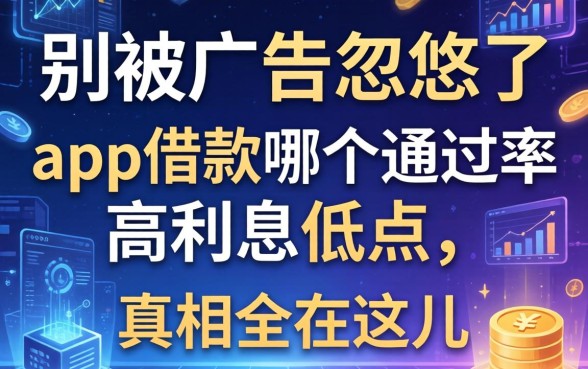 别被广告忽悠了，app借款哪个通过率高利息低点，真相全在这儿