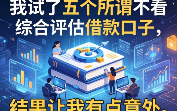 我试了五个所谓不看综合评估的借款口子，结果让我有点意外