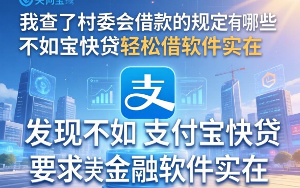 我查了村委会借款的规定有哪些，发现不如支付宝快贷轻松借软件实在