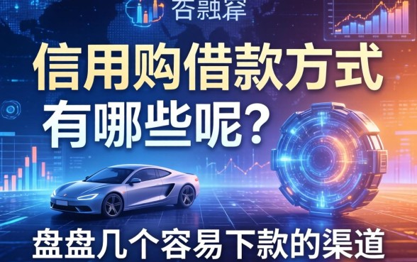 信用购借款方式有哪些呢？盘点几个容易下款的渠道