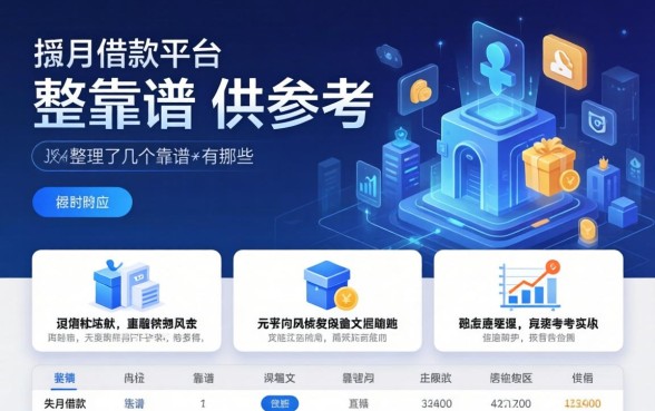 按月借款的平台有哪些?整理了几个靠谱的供参考