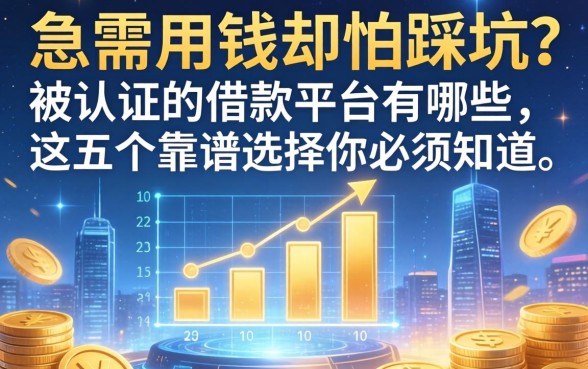 急需用钱却怕踩坑？被认证的借款平台有哪些，这五个靠谱选择你必须知道