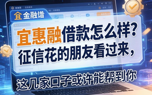 宜惠融借款怎么样？征信花的朋友看过来，这几家口子或许能帮到你