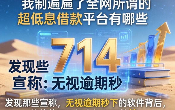 我翻遍了全网所谓的超低息借款平台有哪些,发现那些宣称714无视逾期秒下的软件背后,藏着普通人根本想不到的坑