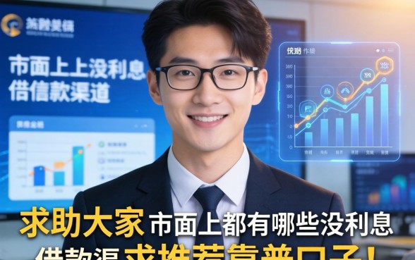 求助大家,市面上都有哪些没利息的借款渠道?求推荐靠谱口子!