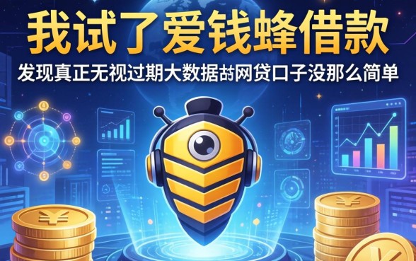 我试了爱钱蜂借款，发现真正无视逾期大数据的网贷口子没那么简单