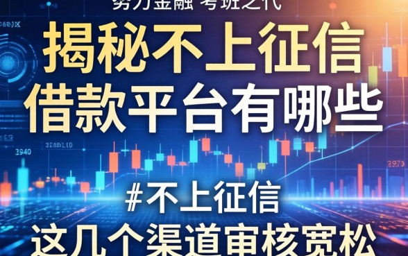 揭秘不上征信的借款平台有哪些，这几个渠道审核宽松