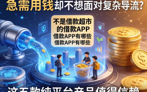 急需用钱却不想面对复杂导流?不是借款超市的借款APP有哪些,这五款纯平台产品值得信赖
