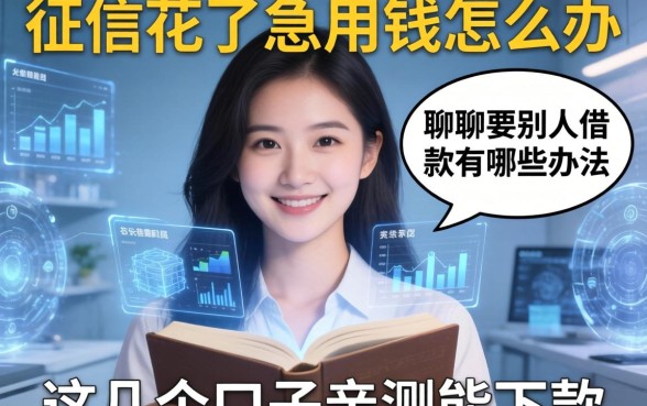 征信花了急用钱怎么办，聊聊要别人借款有哪些办法，这几个口子亲测能下款