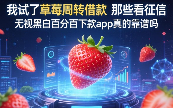 我试了草莓周转借款，那些不看征信无视黑白百分百下款app真的靠谱吗
