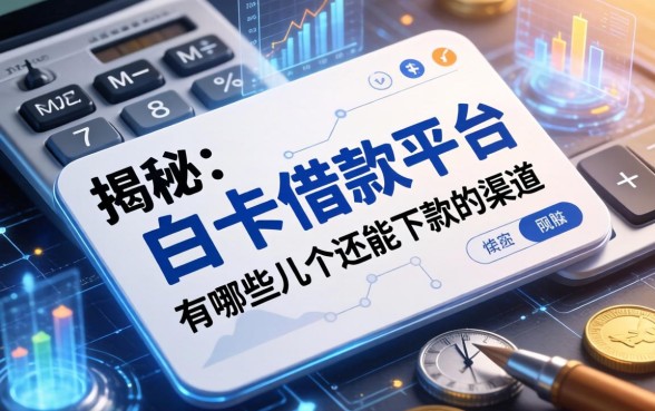 揭秘白卡借款平台有哪些，整理了几个还能下款的渠道