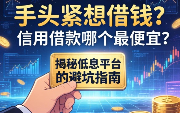 手头紧想借钱？信用借款哪个最便宜？揭秘低息平台的避坑指南