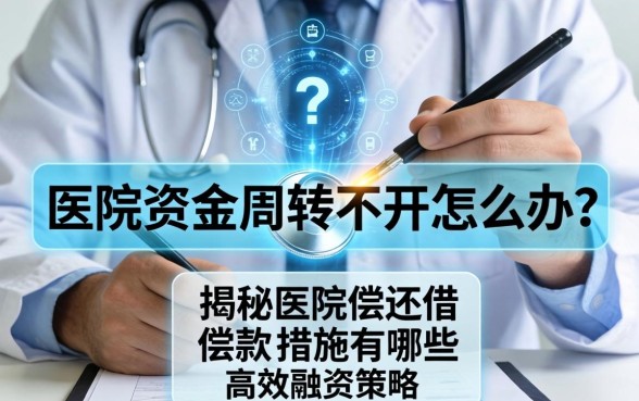医院资金周转不开怎么办？揭秘医院偿还借款措施有哪些及高效融资策略