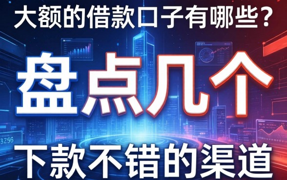 大额的借款口子有哪些？盘点几个下款不错的渠道