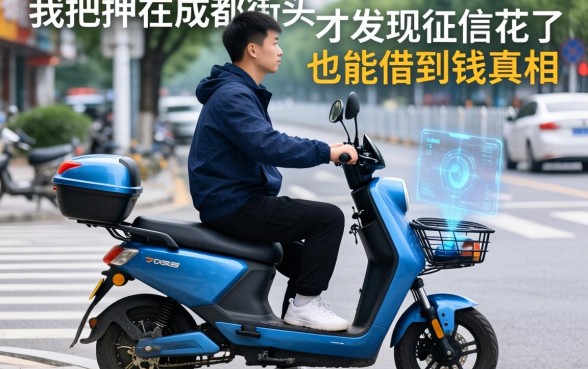 我把电动车押在成都街头，才发现征信花了也能借到钱的真相