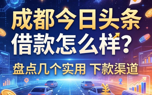 成都今日头条借款怎么样？盘点几个实用的下款渠道