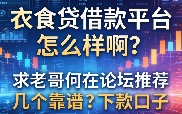 衣食贷借款平台怎么样啊？求老哥们在论坛推荐几个靠谱的下款口子