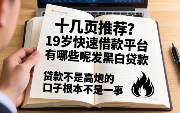 我翻了十几页推荐，发现19岁快速借款平台有哪些呢和黑白贷款不是高炮的口子根本不是一回事