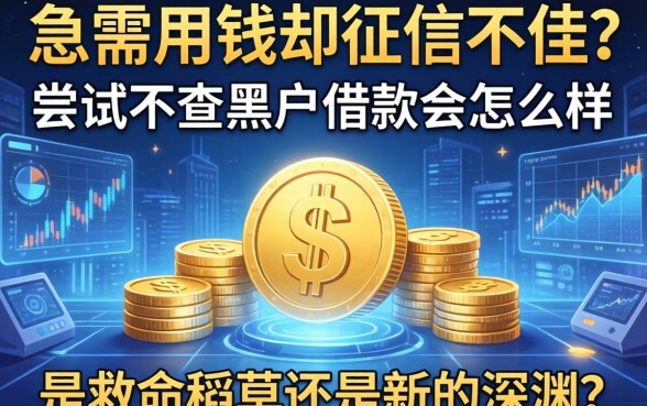 急需用钱却征信不佳？尝试不查黑户借款会怎么样，是救命稻草还是新的深渊？