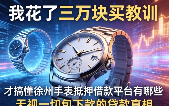 我花了三万块买教训,才搞懂徐州手表抵押借款平台有哪些和无视一切包下款的贷款真相