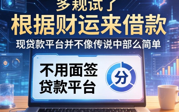 我试了根据财运来借款，发现不用面签和芝麻分的贷款平台并不像传说中那么简单