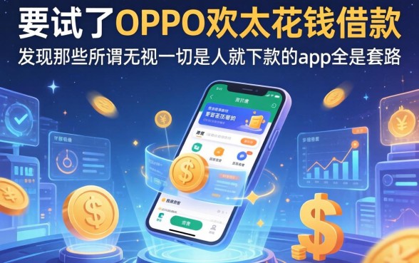 我试了OPPO欢太花钱借款，发现那些所谓无视一切是人就下款的app全是套路