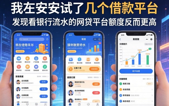 我在安远试了几个借款平台，发现看银行流水的网贷平台额度反而更高