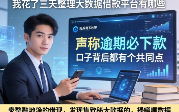 我花了三天整理大数据借款平台有哪些，发现声称逾期必下款的口子背后都有个共同点