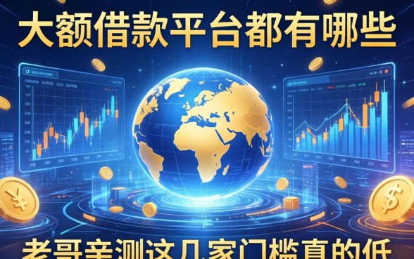 大额借款的平台都有哪些？老哥亲测这几家门槛真的低