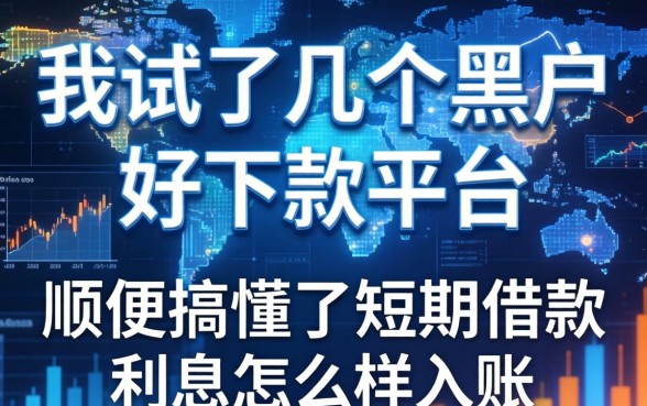 我试了几个黑户好下款的平台,顺便搞懂了短期借款利息怎么样入账