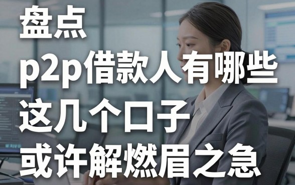 盘点p2p借款人有哪些,这几个口子或许能解燃眉之急