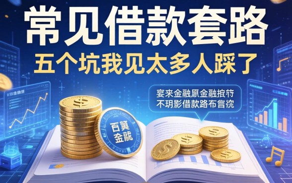 常见借款套路包括哪些方面？这五个坑我见太多人踩了
