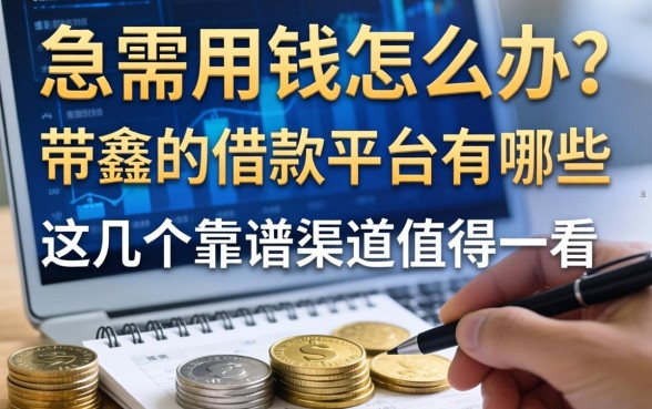 急需用钱怎么办？带鑫的借款平台有哪些？这几个靠谱渠道值得一看