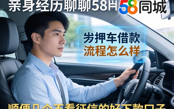 亲身经历聊聊58同城押车借款流程怎么样，顺便分享几个不看征信的好下款口子