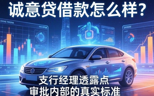 诚意贷借款怎么样？支行经理透露点审批内部的真实标准