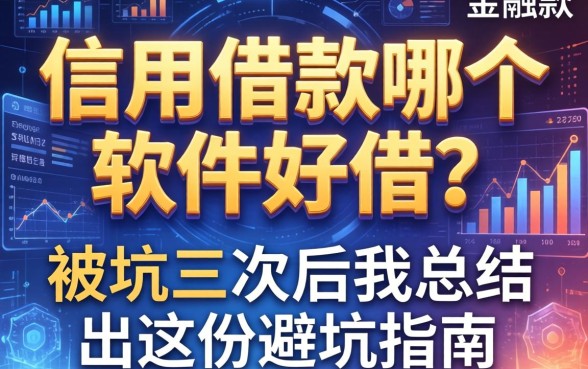 信用借款哪个软件好借？被坑三次后我总结出这份避坑指南