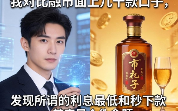 我对比了市面上几十款口子，发现所谓的利息最低和秒下款其实是个伪命题