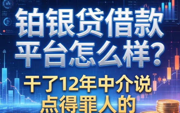 铂银贷借款平台怎么样?干了12年中介说点得罪人的