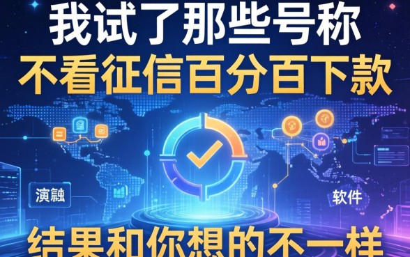 我试了那些号称不看征信百分百下款的软件,结果和你想的不一样