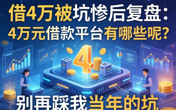 借4万被坑惨后复盘：4万元借款平台有哪些呢？别再踩我当年的坑