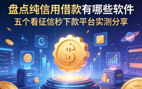 盘点纯信用借款有哪些软件,五个不看征信秒下款平台实测分享