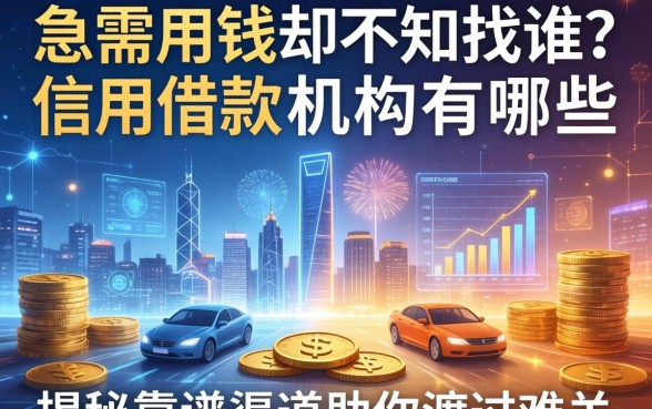 急需用钱却不知找谁？信用借款的机构有哪些？揭秘靠谱渠道助你渡过难关