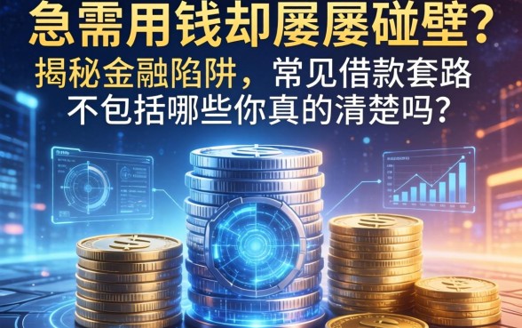 急需用钱却屡屡碰壁？揭秘金融陷阱，常见借款套路不包括哪些你真的清楚吗？