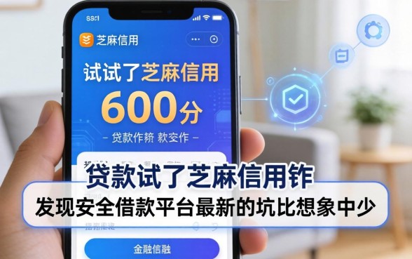 我试了芝麻信用600分的贷款软件，发现安全借款平台最新的坑比想象中少