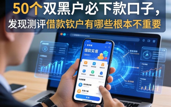 我翻了50个双黑户必下款的口子，发现测评的借款软件有哪些根本不重要