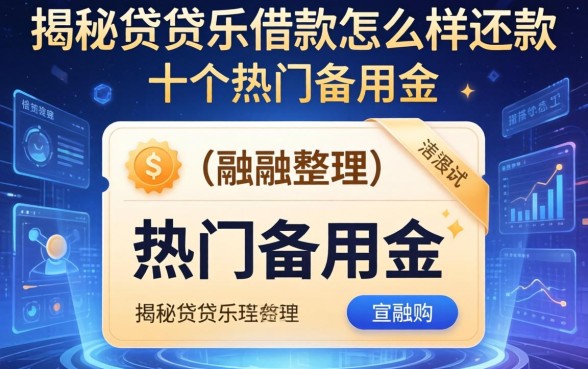揭秘贷贷乐借款怎么样还款，整理出这十个热门备用金