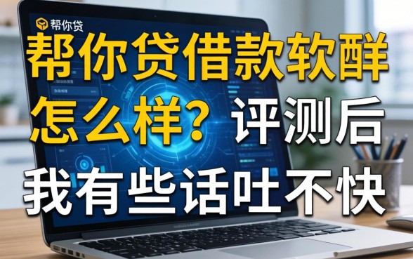 帮你贷借款软件怎么样？评测后我有些话不吐不快