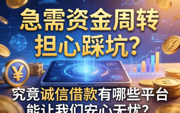 急需资金周转却担心踩坑？究竟诚信借款有哪些平台能让我们安心无忧？