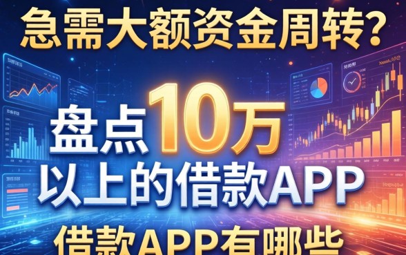 急需大额资金周转？盘点10万以上的借款app有哪些
